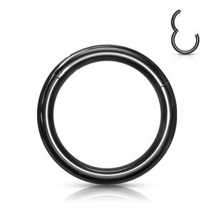 ⭐NWT Goth Punk Black 16g 8mm Nose Hoop Clicker